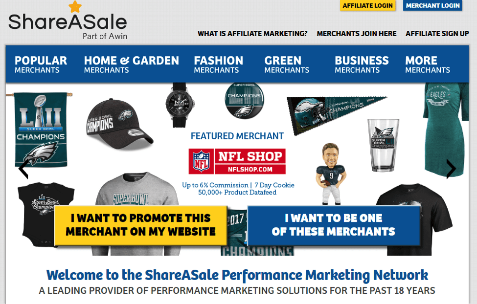 NFL Shop Affiliate Program